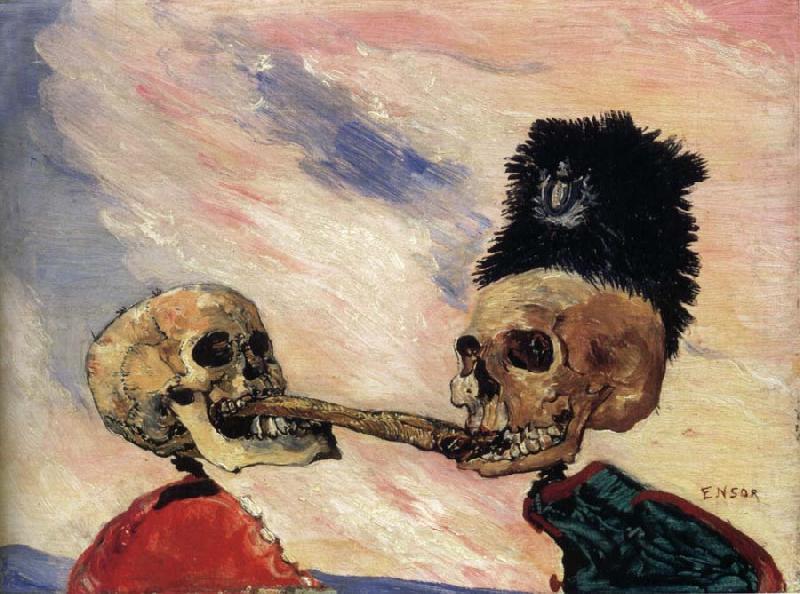 Skeletons Fighting Over a Pickled Herring, James Ensor